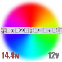Лента 12V 14.4W/m 60LED IP20 RGB высокая яркость - ТКМ-Электро