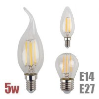 Светодиодная лампа филаментная ЭРА F-LED 5w Е14/Е27 - ТКМ-Электро