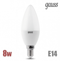 Лампа LED свеча С37 Е14 8Вт Gauss - ТКМ-Электро