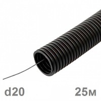 Труба гофрированная ПНД с зондом d20 - 25 м - ТКМ-Электро