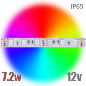Лента LED 12В 7,2Вт/м для дополнительного света RGB IP65 - ТКМ-Электро