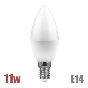 Лампа LED свеча С37 Е14 11Вт Стандарт - ТКМ-Электро