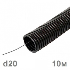Труба гофрированная ПНД с зондом d20 - 10 м - ТКМ-Электро
