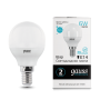 Лампа LED шарик G45 E14 6Вт Gauss - ТКМ-Электро