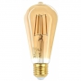 Лампа LED филамент ST64 золотистая 8Вт - ТКМ-Электро